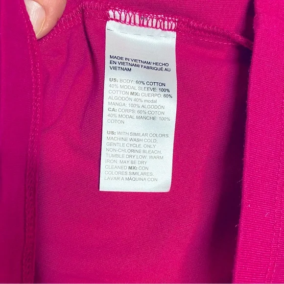 NWT Chico’s Pink V-Neck 3/4 Sleeve Fall Top, M, 8 - Picture 7 of 11